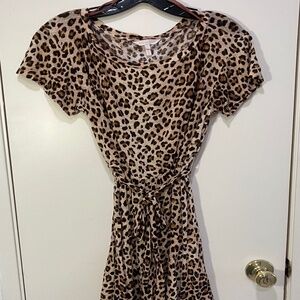 New Rebecca Taylor Leopard A Line Mini dress, Medium